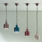 Lâmpada suspensa de cerâmica colorida com desenho industrial - Liotta Viadurini