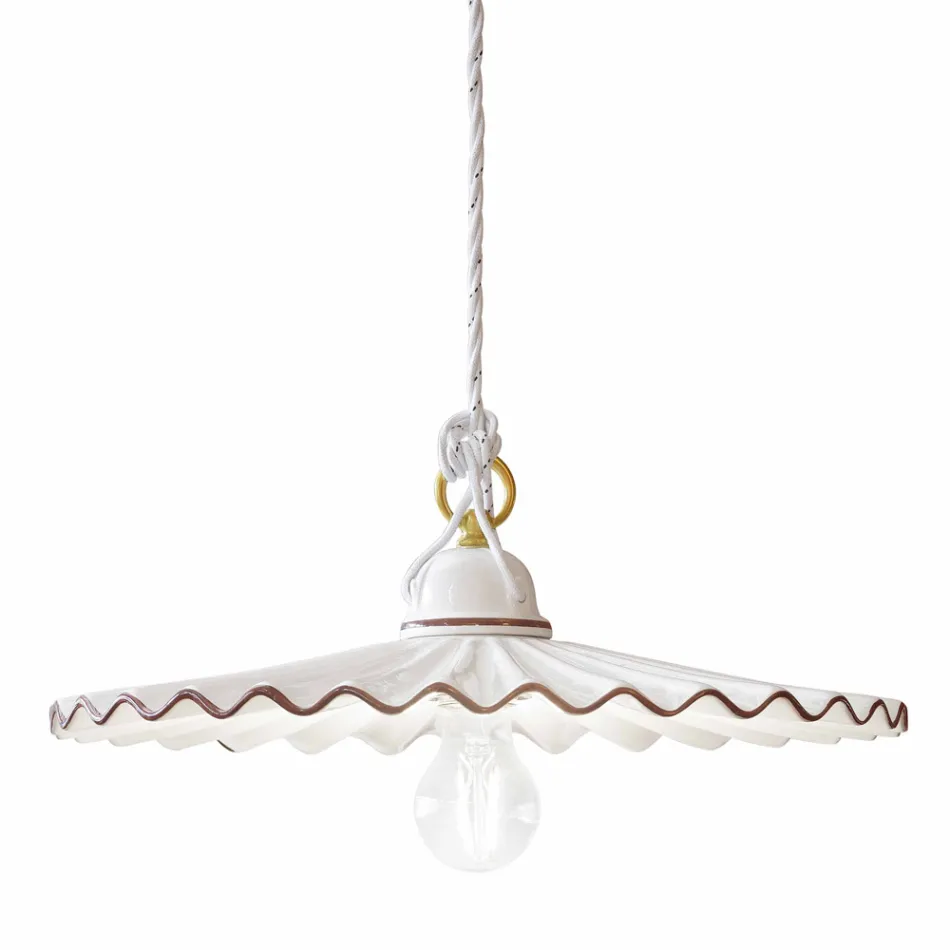 Pingente de cerâmica L'Aquila made in Italy by Ferroluce Viadurini