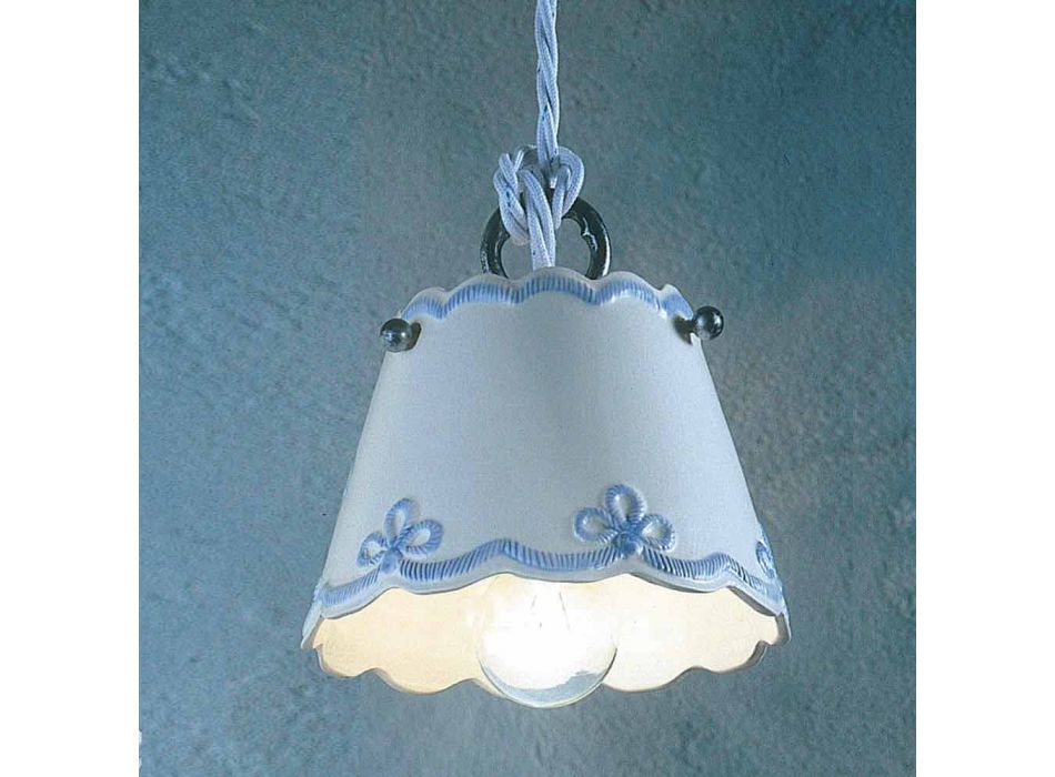Lâmpada de cerâmica de lâmpada com faixa colorida Ferroluce Viadurini