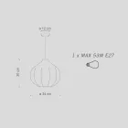 Candeeiro suspenso de cerâmica de 2 acabamentos Made in Italy - Afoxe Viadurini