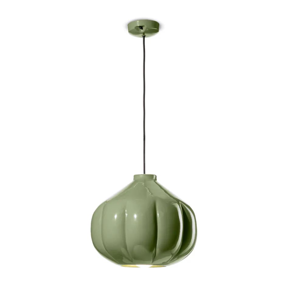 Candeeiro suspenso de cerâmica de 2 acabamentos Made in Italy - Afoxe Viadurini