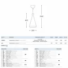 Lâmpada de suspensão Ceramic Glaze 2 LED ou Standard Viadurini