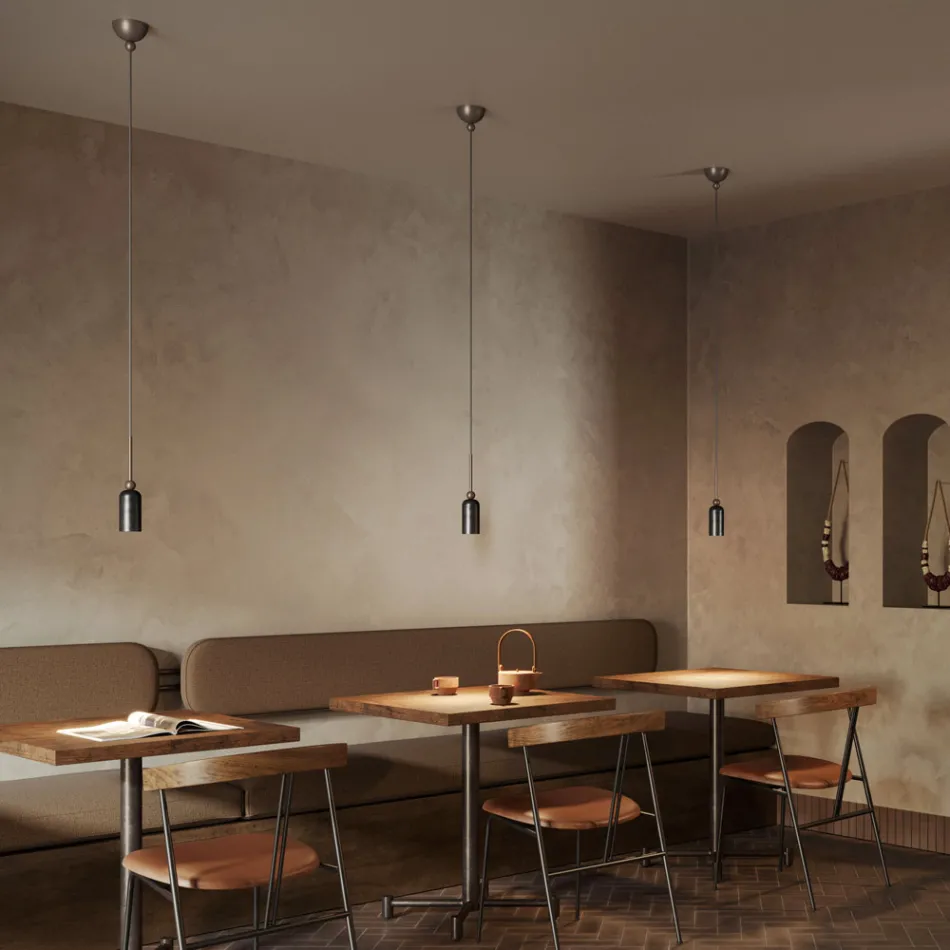 Candeeiro de Suspensão em Diferentes Acabamentos Fabricado em Itália - Senhora Viadurini