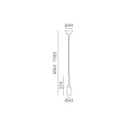 Candeeiro de Suspensão em Diferentes Acabamentos Fabricado em Itália - Senhora Viadurini