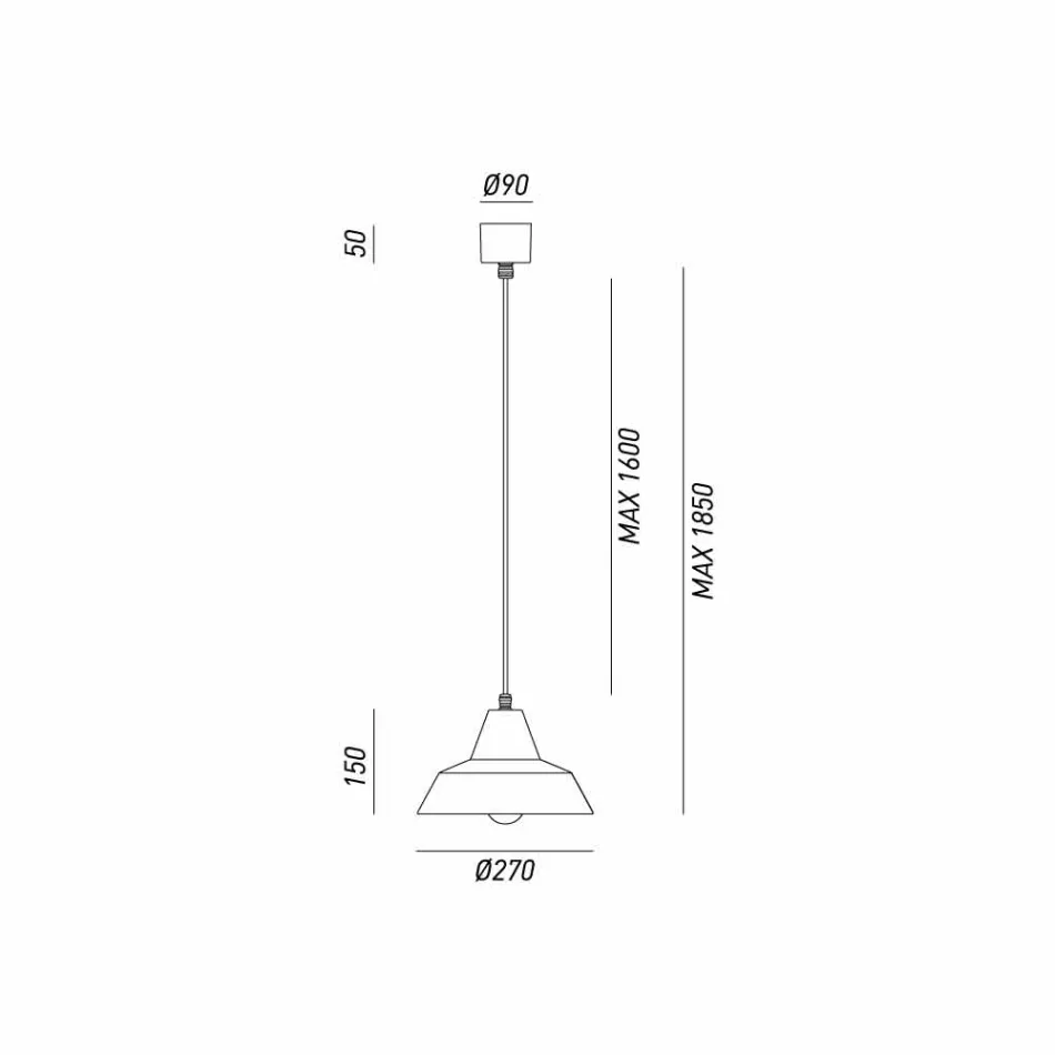 Pendente em ferro envelhecido com sino Virginia Il Fanale Viadurini
