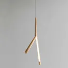 Luminária de Suspensão em Madeira Maciça em Diferentes Acabamentos Made in Italy - Orlov Viadurini