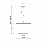 Lâmpada de suspensão de linho branco com design de cilindro, feita na Itália - mágica Viadurini