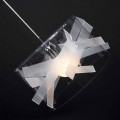 Moderna luminária Nicla, feita de metacrilato, 40 cm de diâmetro.