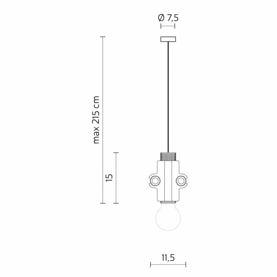 Candeeiro de Suspensão nos Tamanhos Branco, Antracite ou Metal Dourado 2 - Meccasmo Viadurini