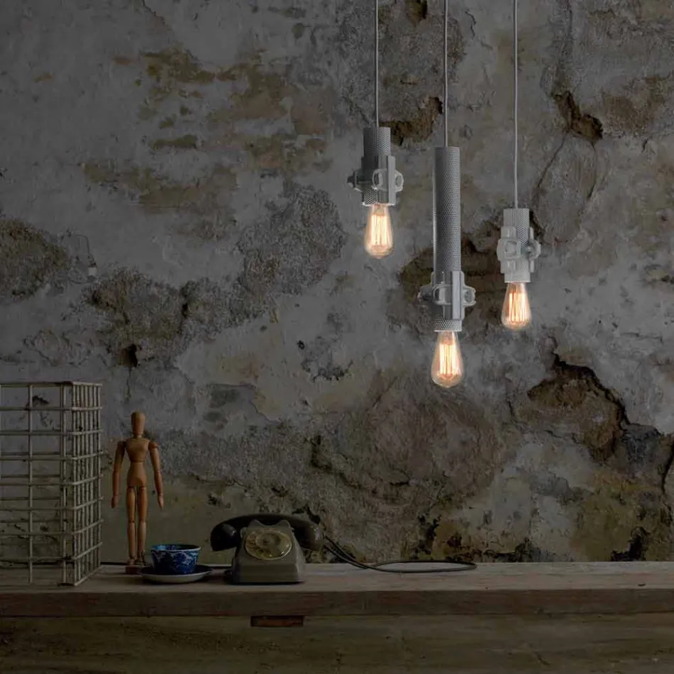 Candeeiro de Suspensão nos Tamanhos Branco, Antracite ou Metal Dourado 2 - Meccasmo Viadurini