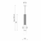 Candeeiro de Suspensão nos Tamanhos Branco, Antracite ou Metal Dourado 2 - Meccasmo Viadurini