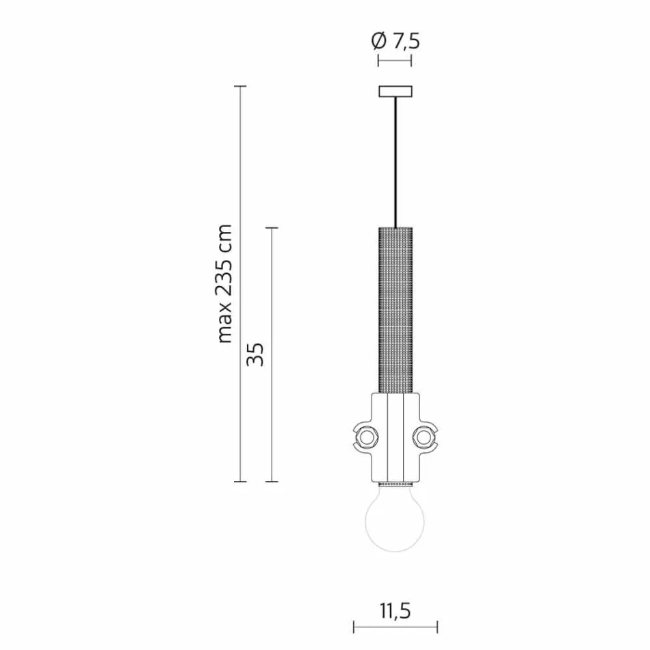 Candeeiro de Suspensão nos Tamanhos Branco, Antracite ou Metal Dourado 2 - Meccasmo Viadurini