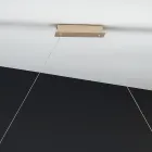 Lâmpada de suspensão em metal com acabamento dourado com LED regulável - Raiss Viadurini