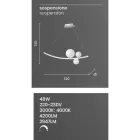 Candeeiro de Suspensão em Metal Pintado e Vidro Soprado - Perdiz Viadurini