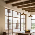 Candeeiro de Suspensão em Latão e Cobre Fabricado em Itália - Caracol Viadurini