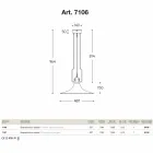 Pendente em latão e moinho de cobre com gancho Viadurini