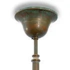 Luminária pendente Drago em latão, vidro e com classificação IP44, fabricada na Itália. Viadurini