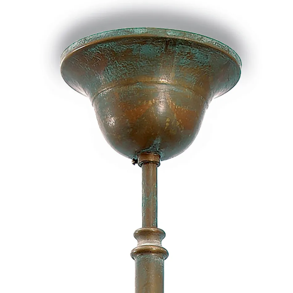 Luminária pendente Drago em latão, vidro e com classificação IP44, fabricada na Itália. Viadurini