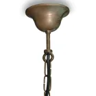 Luminária pendente Elfico em latão, vidro opalino e classificação IP44. Viadurini