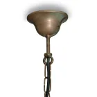 Luminária pendente Elfico em latão, vidro transparente e classificação IP44. Viadurini