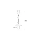 Luminária pendente Elfico em latão, vidro transparente e classificação IP44. Viadurini