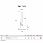 Candeeiro suspenso em fundição antiga em cobre e latão Viadurini