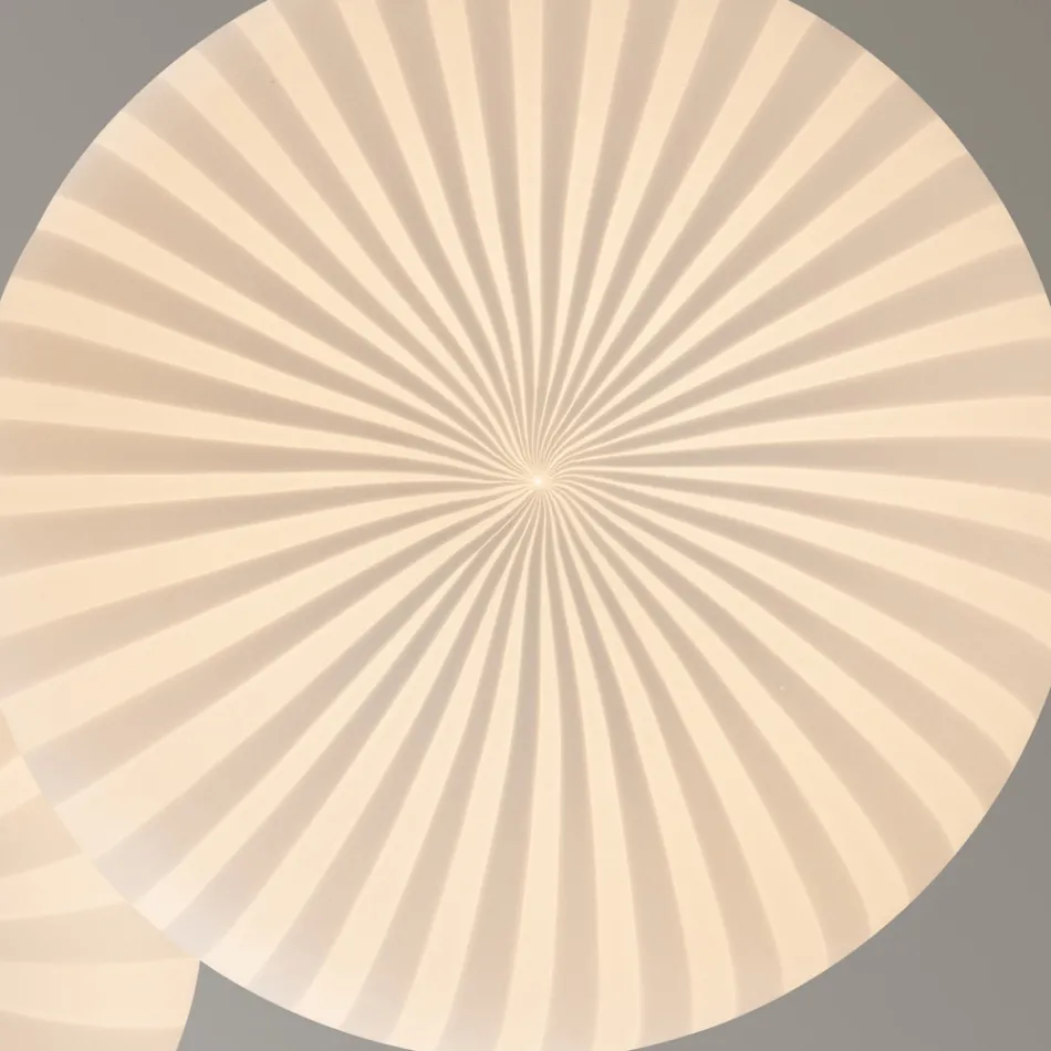 Candeeiro de Suspensão em Vidro Branco em Filigrana Design Pontiagudo - Caravana Viadurini