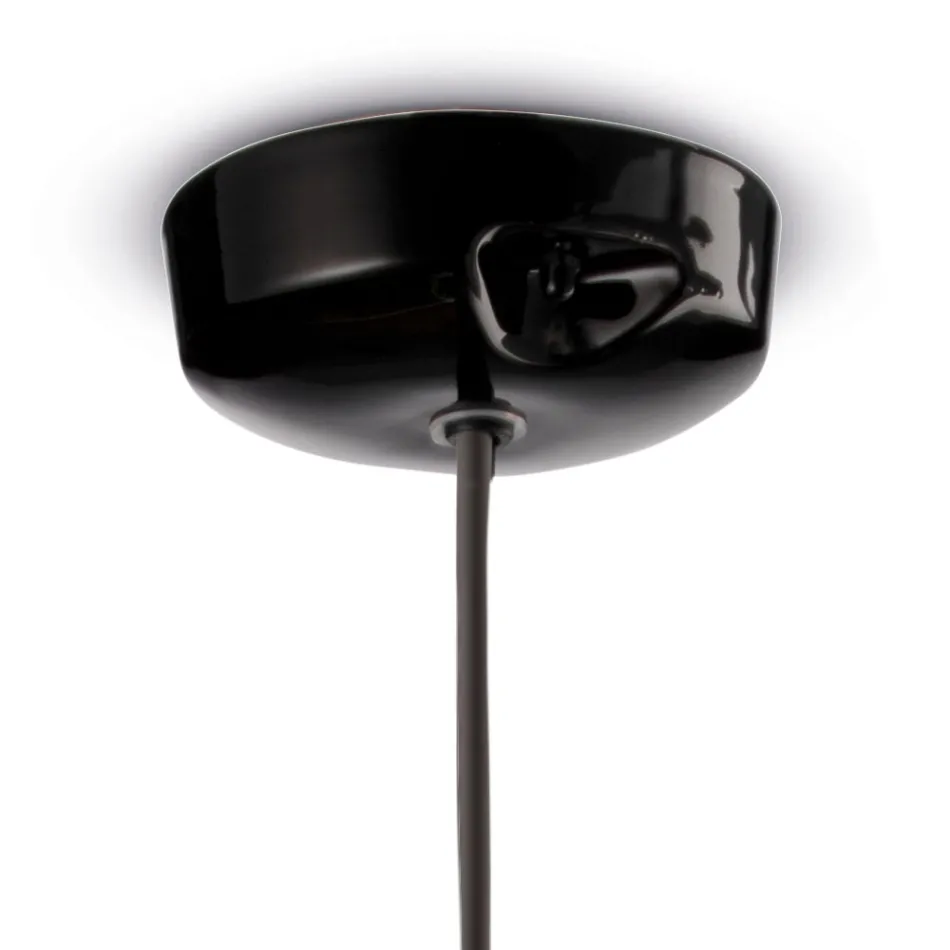 Candeeiro suspenso de vidro em 2 acabamentos diferentes Made in Italy - Afoxe Viadurini