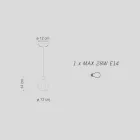 Candeeiro suspenso de vidro em 2 acabamentos diferentes Made in Italy - Afoxe Viadurini