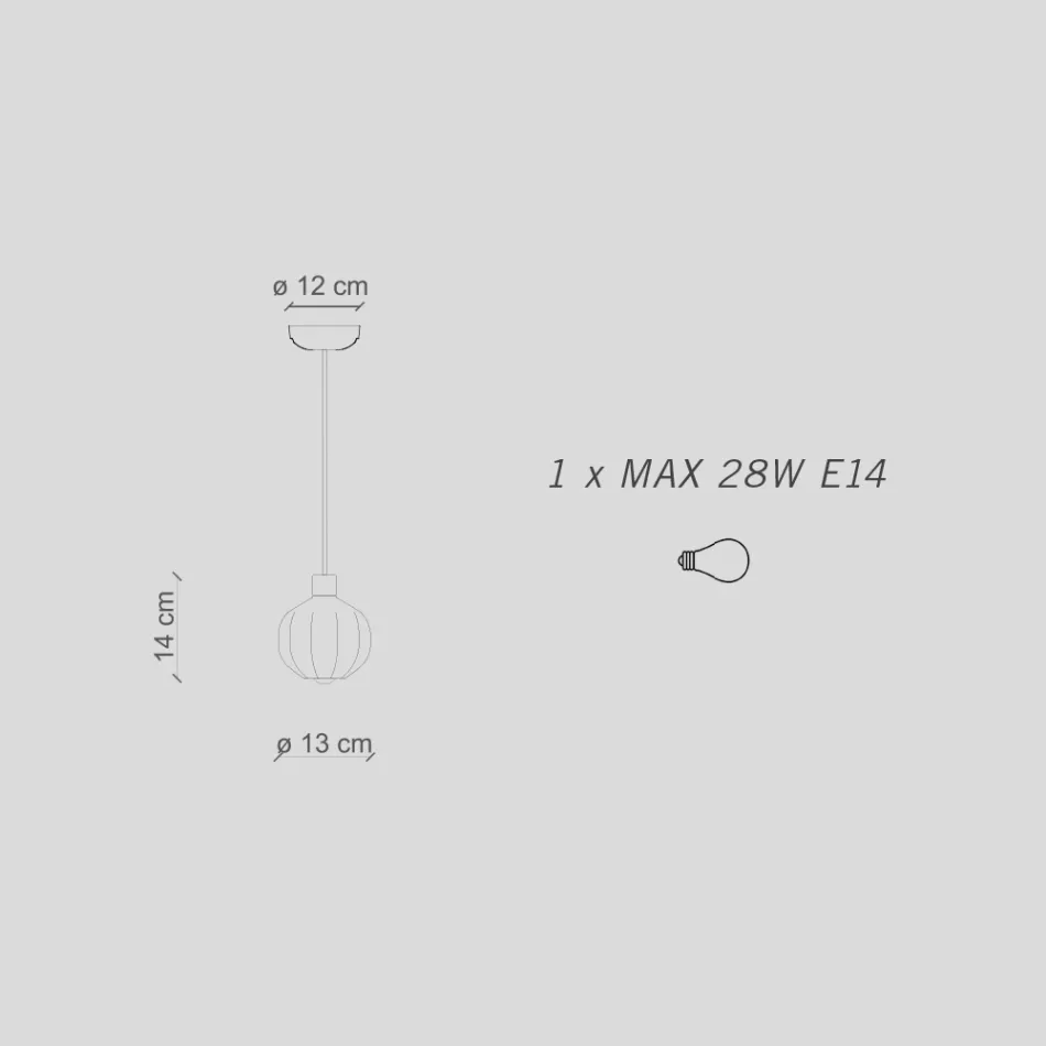 Candeeiro suspenso de vidro em 2 acabamentos diferentes Made in Italy - Afoxe Viadurini