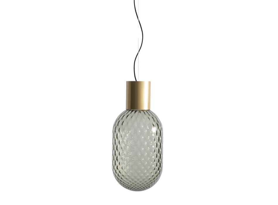 Luminária pendente de vidro fabricada na Itália - Lucciola Viadurini