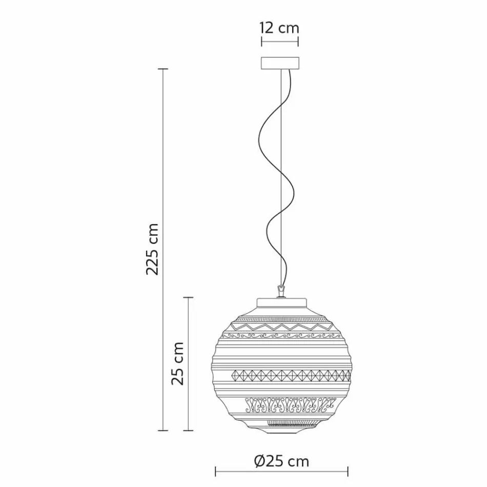 Lâmpada de suspensão em vidro acetinado branco em 2 tamanhos de design - Morse Viadurini