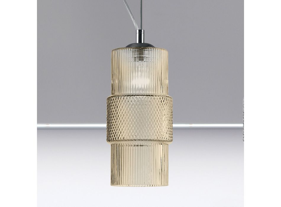Lâmpada de suspensão em vidro soprado à mão em Veneza 15 cm - Satomi Viadurini