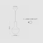 Candeeiro suspenso em vidro pintado fabricado na Itália - Selaron Viadurini