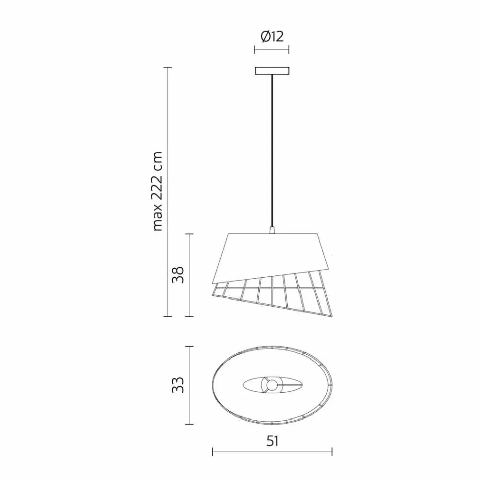Lâmpada de suspensão em fibra de vidro branca e design elegante de metal - solar Viadurini