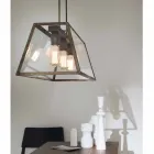 Luminária pendente industrial 3 London lights Il Fanale Viadurini