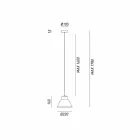 Luminária pendente industrial Iron Loft Mini Il Fanale Viadurini