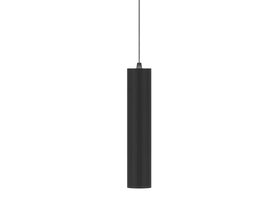 Lâmpada de suspensão led 7W em alumínio branco ou preto fosco - Rebolla Viadurini