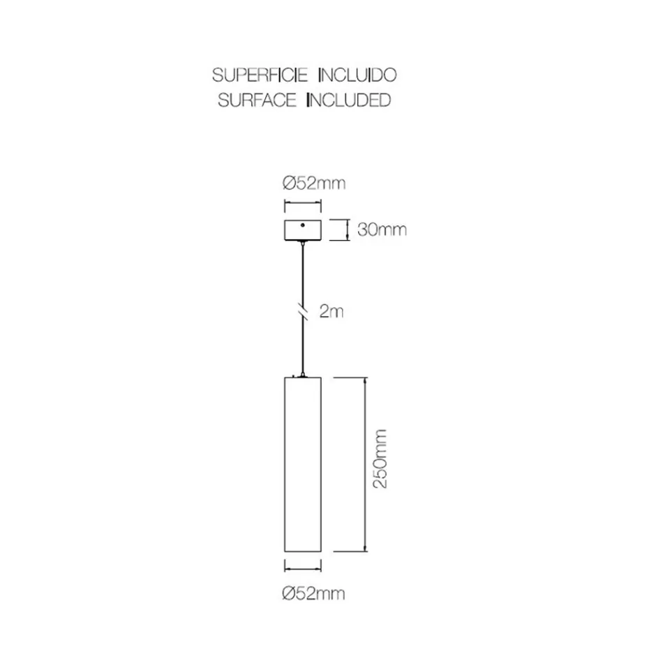 Lâmpada de suspensão led 7W em alumínio branco ou preto fosco - Rebolla Viadurini