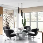 Candeeiro de Suspensão Recessed Led em Alumínio Branco ou Preto - Rebolla Viadurini