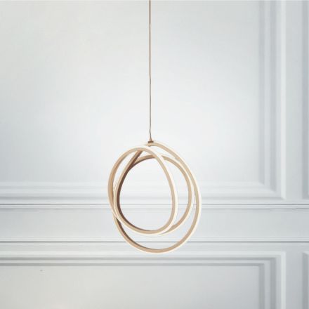 Lâmpada de suspensão LED grande ou pequena no design Gold Metal - Point Viadurini