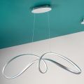 Pendente Led em Metal Prateado, 2 Tamanhos Design Moderno - Lumino