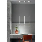 Lâmpada de suspensão moderna com luz LED em metal pintado - Larch Viadurini