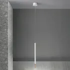 Lâmpada de suspensão moderna com luz LED em metal pintado - Larch Viadurini