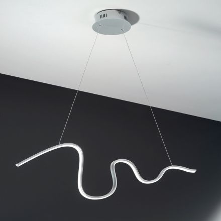Lâmpada pingente moderna de metal com fonte de luz LED - Steven Viadurini