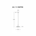 Luminária pendente contemporânea, a linha Civetta Aldo Bernardi Viadurini