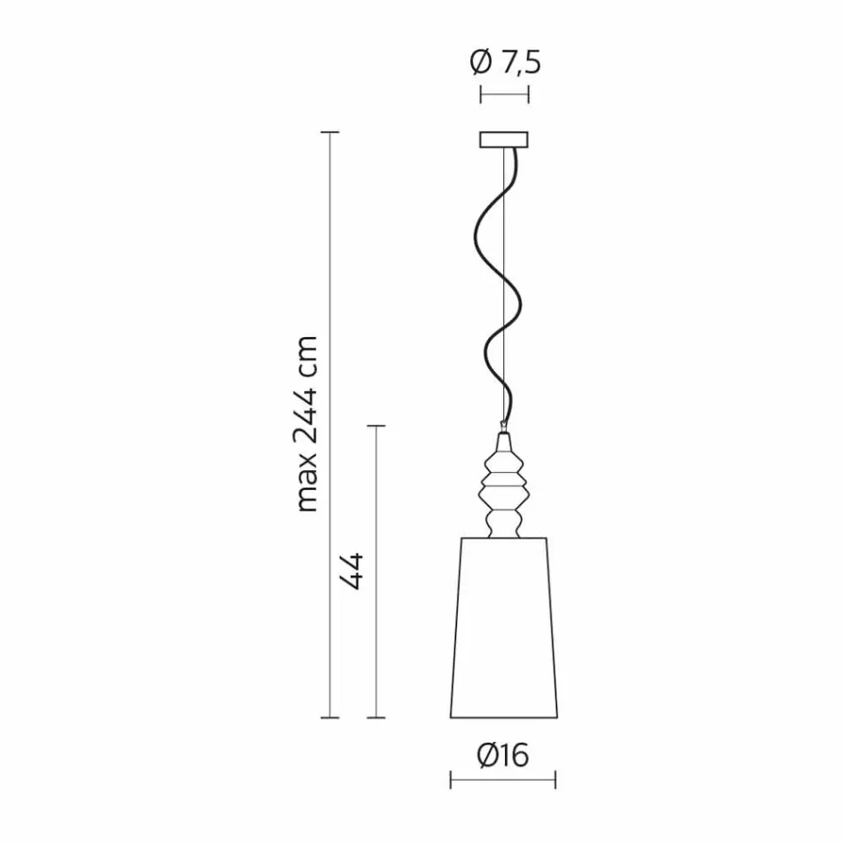 Abajur de Suspensão em Design de Cerâmica Branco Brilhante - Cadabra Viadurini