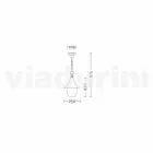 Lâmpada de suspensão ao ar livre em alumínio feita na Itália, Anusca Viadurini