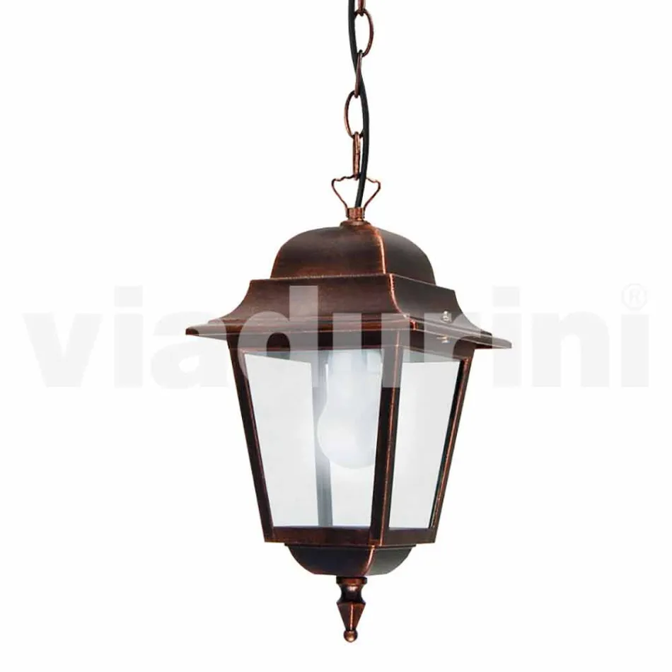 Lâmpada de suspensão para exteriores em alumínio, fabricada em Itália, Aquilina Viadurini