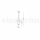 Lâmpada de suspensão para exteriores em alumínio, fabricada em Itália, Aquilina Viadurini